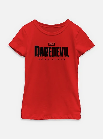 Marvel Daredevil: Born Again Black Logo Youth Girls T-Shirt