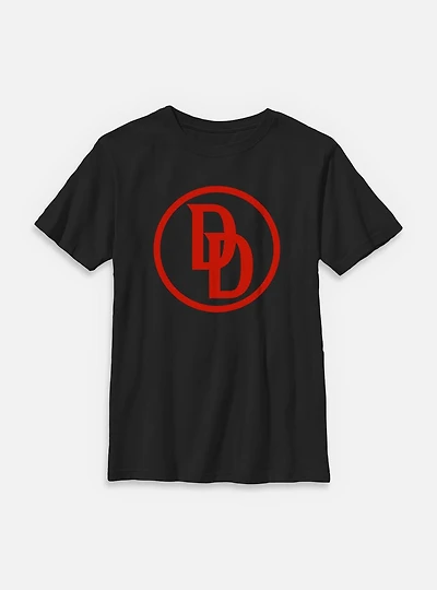 Marvel Daredevil: Born Again Red Monogram Logo Youth T-Shirt