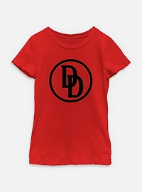 Marvel Daredevil: Born Again Monogram Logo Youth Girls T-Shirt