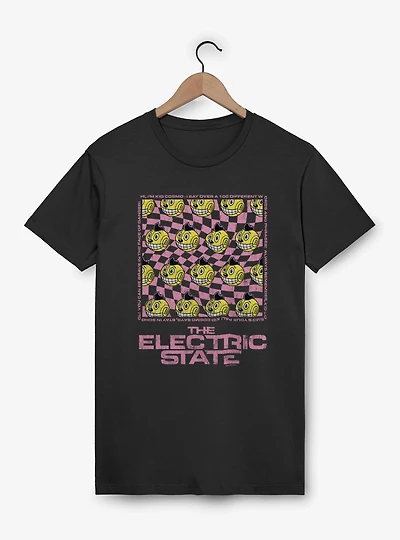 The Electric State Kid Cosmo Checkered Pattern T-Shirt