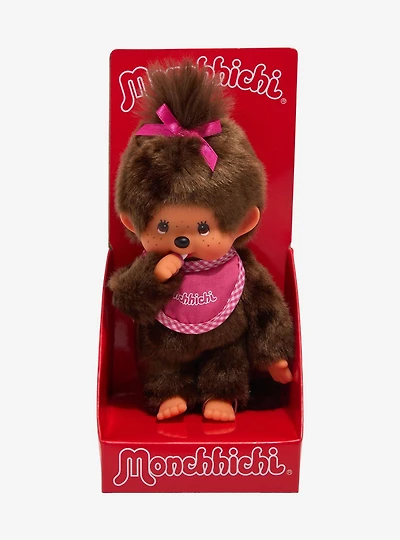 Monchhichi Pink Girl 8 Inch Plush