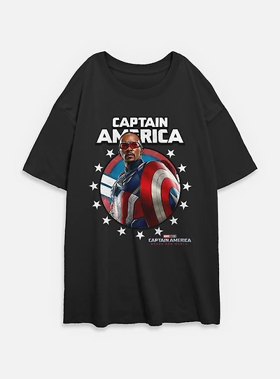 Captain America: Brave New World Portrait Womens Oversized T-Shirt