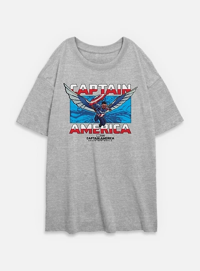 Captain America: Brave New World Breakthrough America Womens Oversized T-Shirt