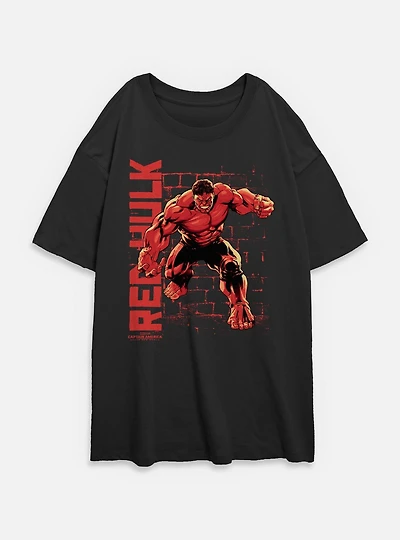 Captain America: Brave New World Stone Wall Hulk Womens Oversized T-Shirt