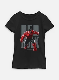 Captain America: Brave New World Red Hulk Portrait Youth Girls T-Shirt