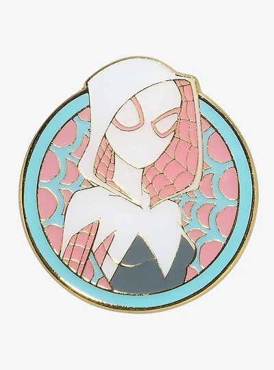 Loungefly Marvel Spider-Man Spider-Gwen Pastel Portrait Enamel Pin - BoxLunch Exclusive