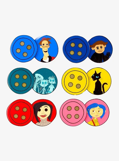Loungefly Coraline Button Stained Glass Hinged Blind Box Enamel Pin — BoxLunch Exclusive