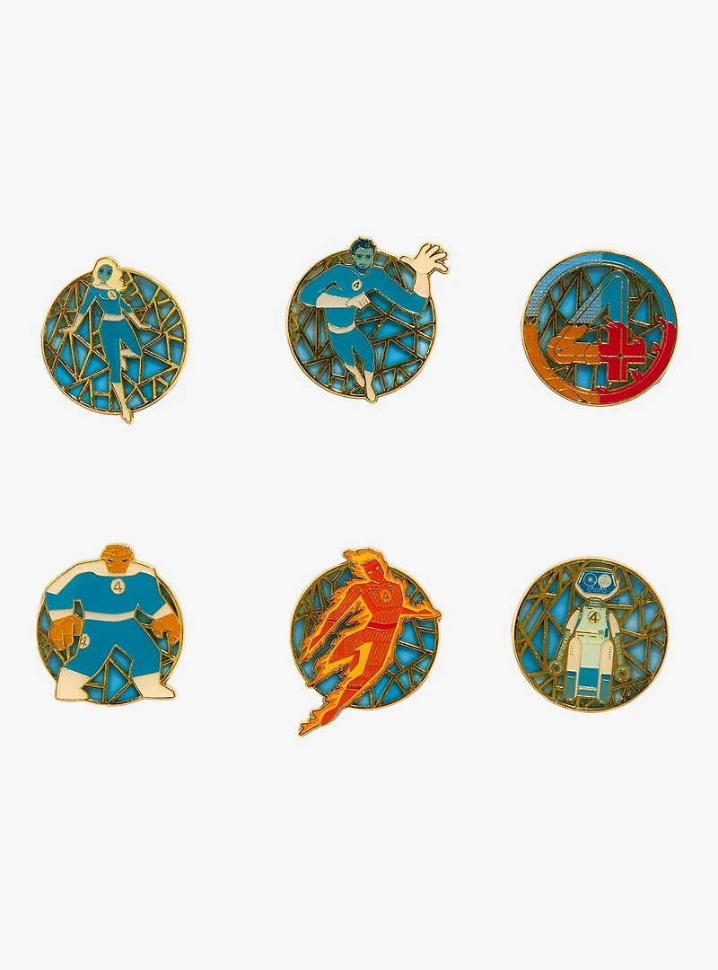 Loungefly The Fantastic Four: First Steps Stained Glass Blind Box Enamel Pin — BoxLunch Exclusive