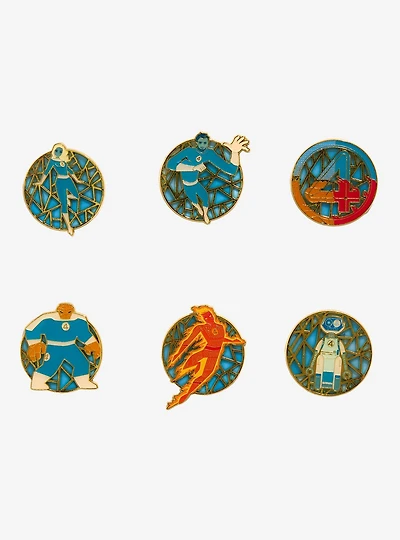 Loungefly The Fantastic Four: First Steps Stained Glass Blind Box Enamel Pin — BoxLunch Exclusive