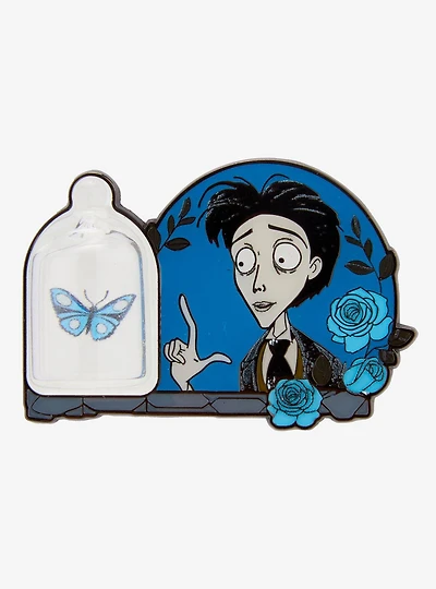 Loungefly Corpse Bride Victor & Butterfly Enamel Pin — BoxLunch Exclusive
