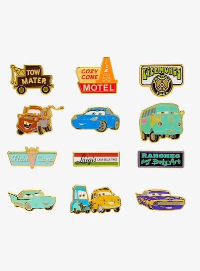 Loungefly Disney Pixar Cars Signs Blind Box Enamel Pin Set — BoxLunch Exclusive