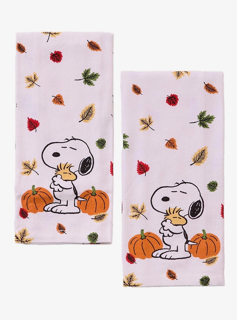 Peanuts Snoopy Autumn Leaves Kitchen Towel Set