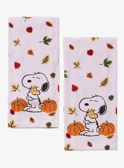 Peanuts Snoopy Autumn Leaves Kitchen Towel Set