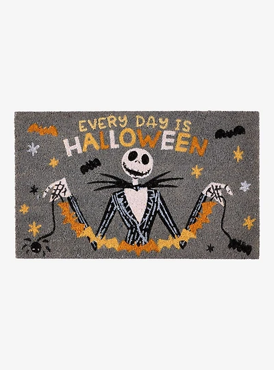 Disney The Nightmare Before Christmas Jack Skellington Every Day Is Halloween Door Mat