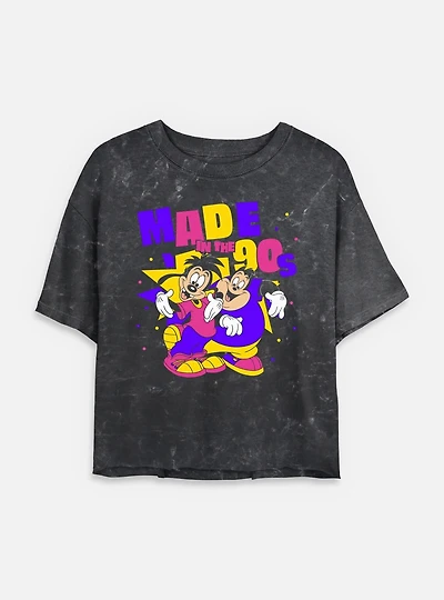 Disney Goofy Made 90s Mineral Wash Womens Crop T-Shirt