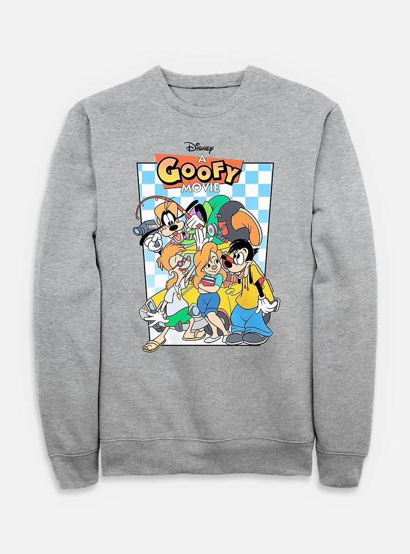 Disney Goofy Group Checkered Pattern Sweatshirt