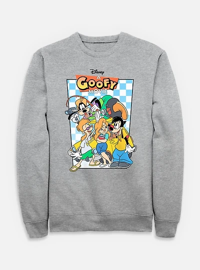 Disney Goofy Group Checkered Pattern Sweatshirt