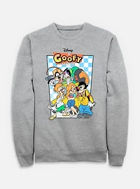 Disney Goofy Group Checkered Pattern Sweatshirt