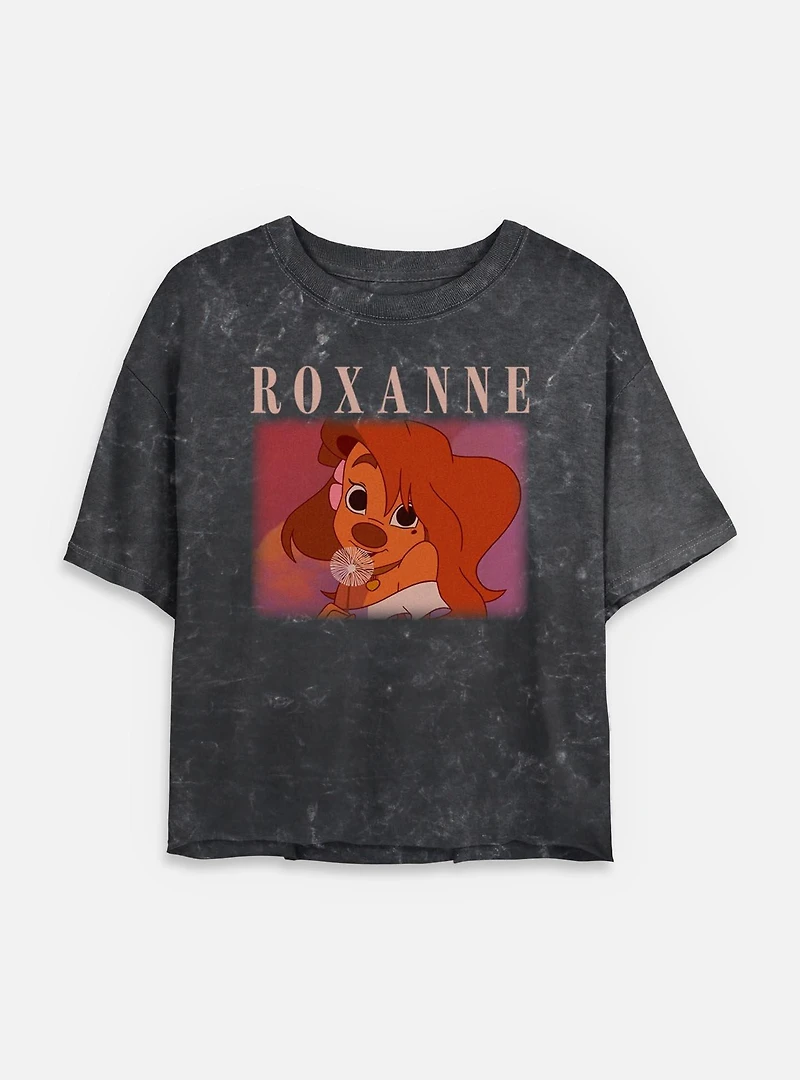 Disney Goofy Roxanne Mineral Wash Womens Crop T-Shirt
