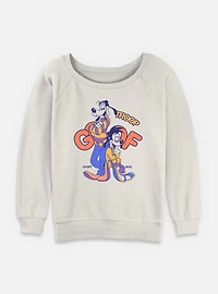 Disney Goofy Goof Troop Duo Womens Slouchy Sweatshirt