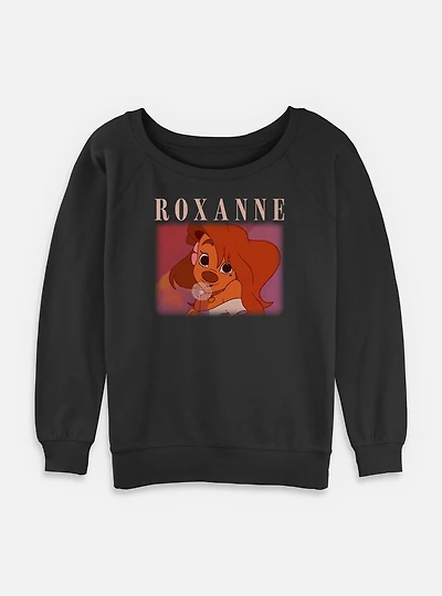Disney Goofy Roxanne Womens Slouchy Sweatshirt