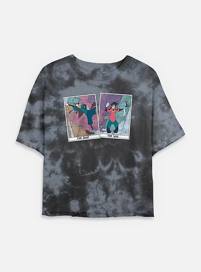 Disney Goofy A Trip Tie Dye Crop Womens T-Shirt