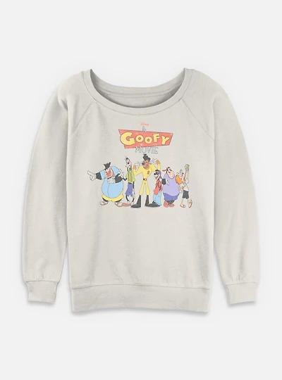 Disney Goofy Group Squad Womens Slouchy Sweatshirt