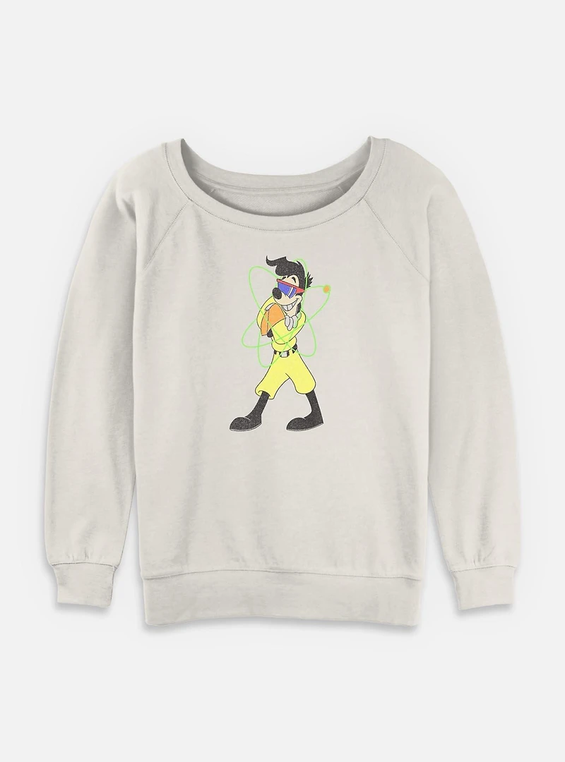 Disney Goofy Powerline Style Womens Slouchy Sweatshirt
