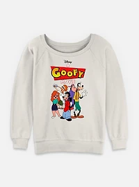 Disney Goofy Logo Group Womens Slouchy Sweatshirt