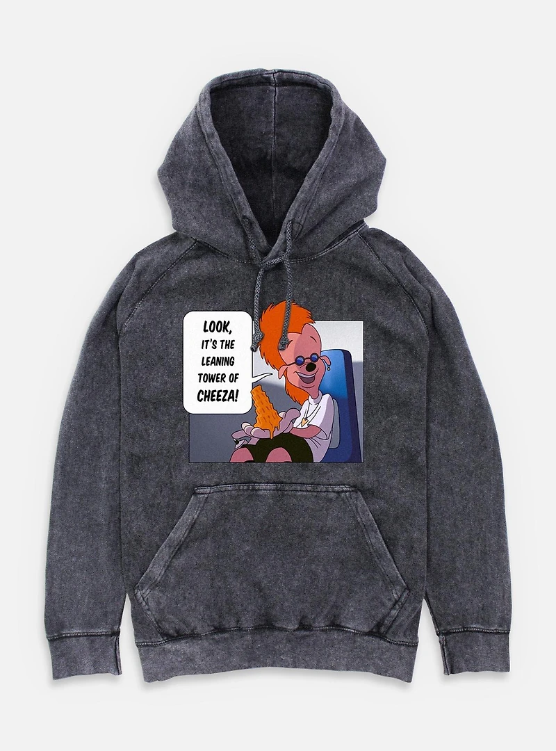 Disney Goofy Tower Of Cheeza Mineral Wash Hoodie