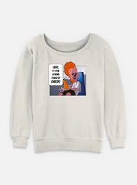 Disney Goofy Tower Of Cheeza Womens Slouchy Sweatshirt