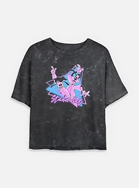 Disney Goofy Triangle Stand Out Mineral Wash Womens Crop T-Shirt
