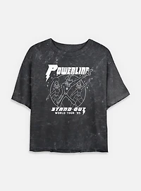 Disney Goofy World Tour Powerline Mineral Wash Womens Crop T-Shirt
