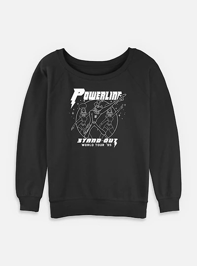 Disney Goofy World Tour Powerline Womens Slouchy Sweatshirt