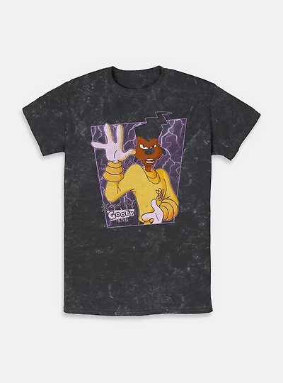 Disney Goofy Powerline Portrait Mineral Wash T-Shirt