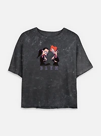 Disney Goofy Bleh Mineral Wash Womens Crop T-Shirt