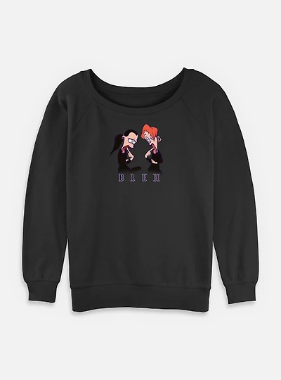 Disney Goofy Bleh Womens Slouchy Sweatshirt