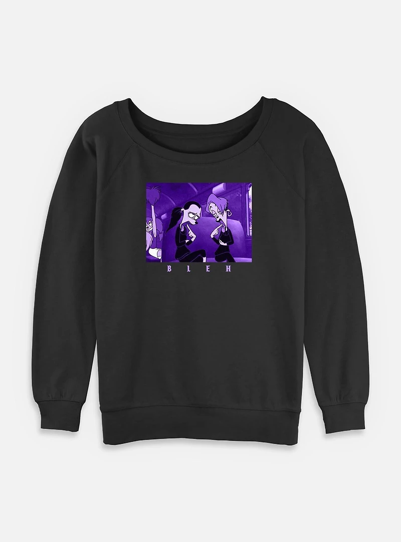 Disney Goofy Bleh Tonal Womens Slouchy Sweatshirt