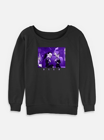 Disney Goofy Bleh Tonal Womens Slouchy Sweatshirt
