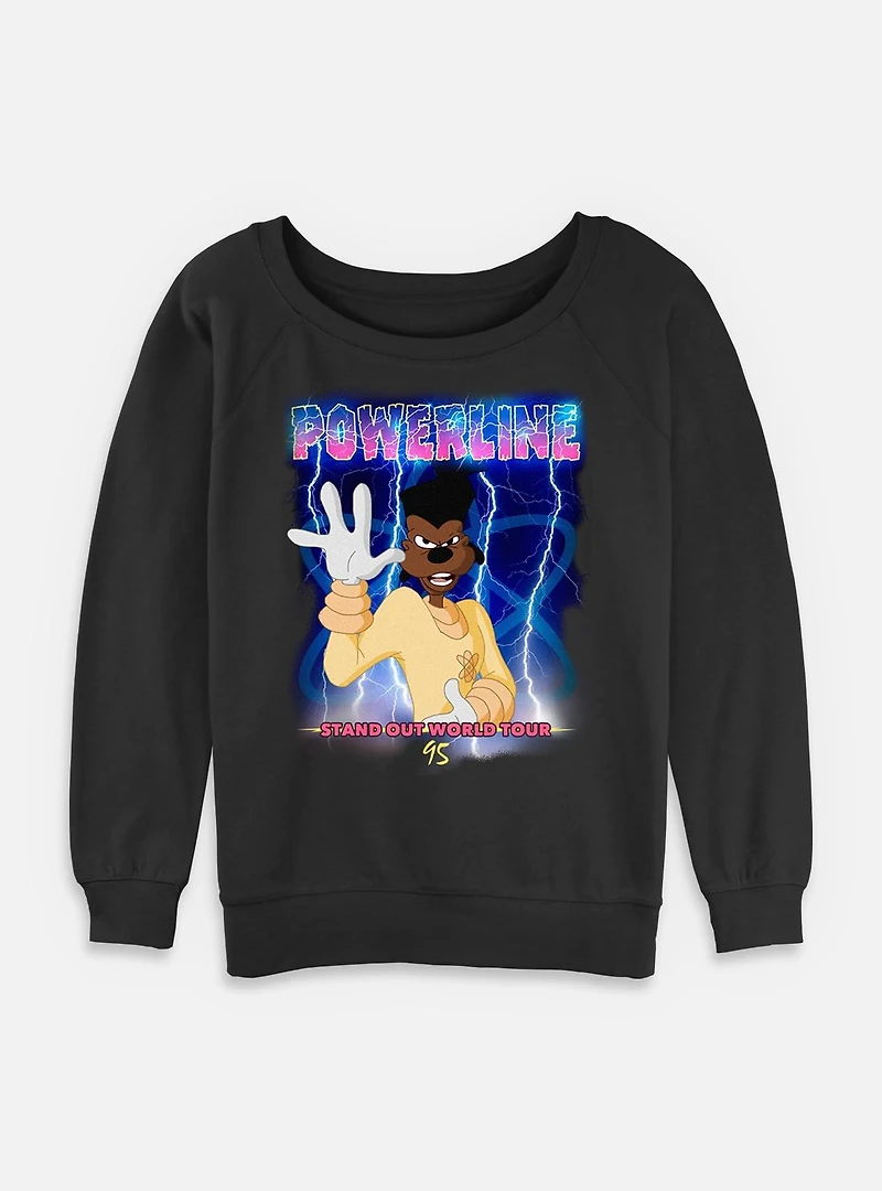 Disney Goofy Powerline Tour 96Womens Slouchy Sweatshirt