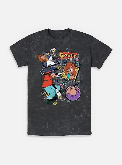 Disney Goofy 90s Goof Collage Mineral Wash T-Shirt