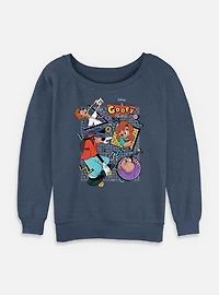 Disney Goofy 90s Goof Collage Womens Slouchy Sweatshirt