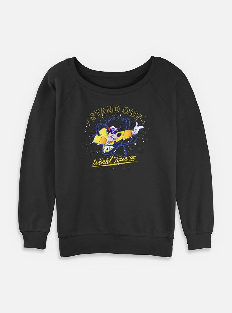 Disney Goofy Stand Out World Tour Womens Slouchy Sweatshirt