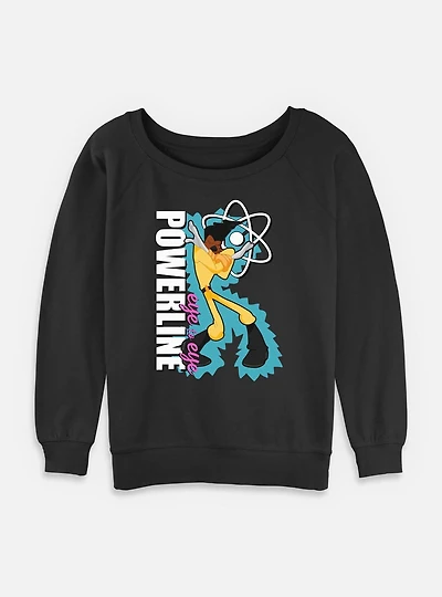 Disney Goofy Eye To Powerline Womens Slouchy Sweatshirt