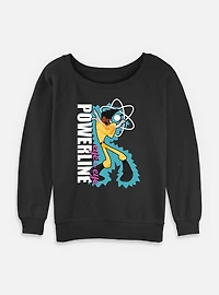 Disney Goofy Eye To Powerline Womens Slouchy Sweatshirt