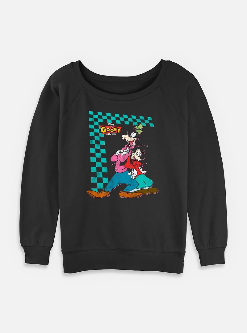 Disney Goofy And Max Stance Womens Slouchy Sweatshirt