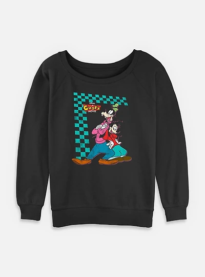 Disney Goofy And Max Stance Womens Slouchy Sweatshirt