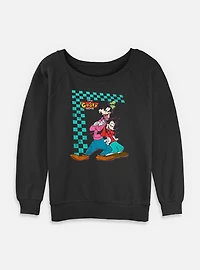 Disney Goofy And Max Stance Womens Slouchy Sweatshirt