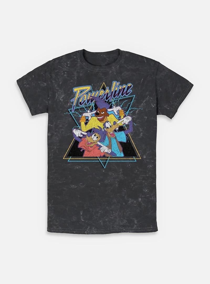 Disney Goofy Powerline Goof GroupMineral Wash T-Shirt