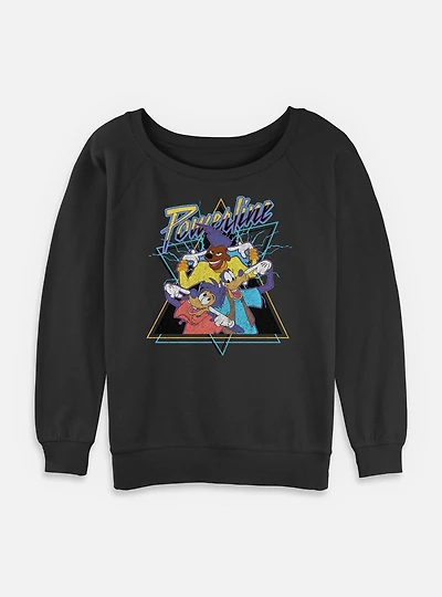 Disney Goofy Powerline Goof GroupWomens Slouchy Sweatshirt
